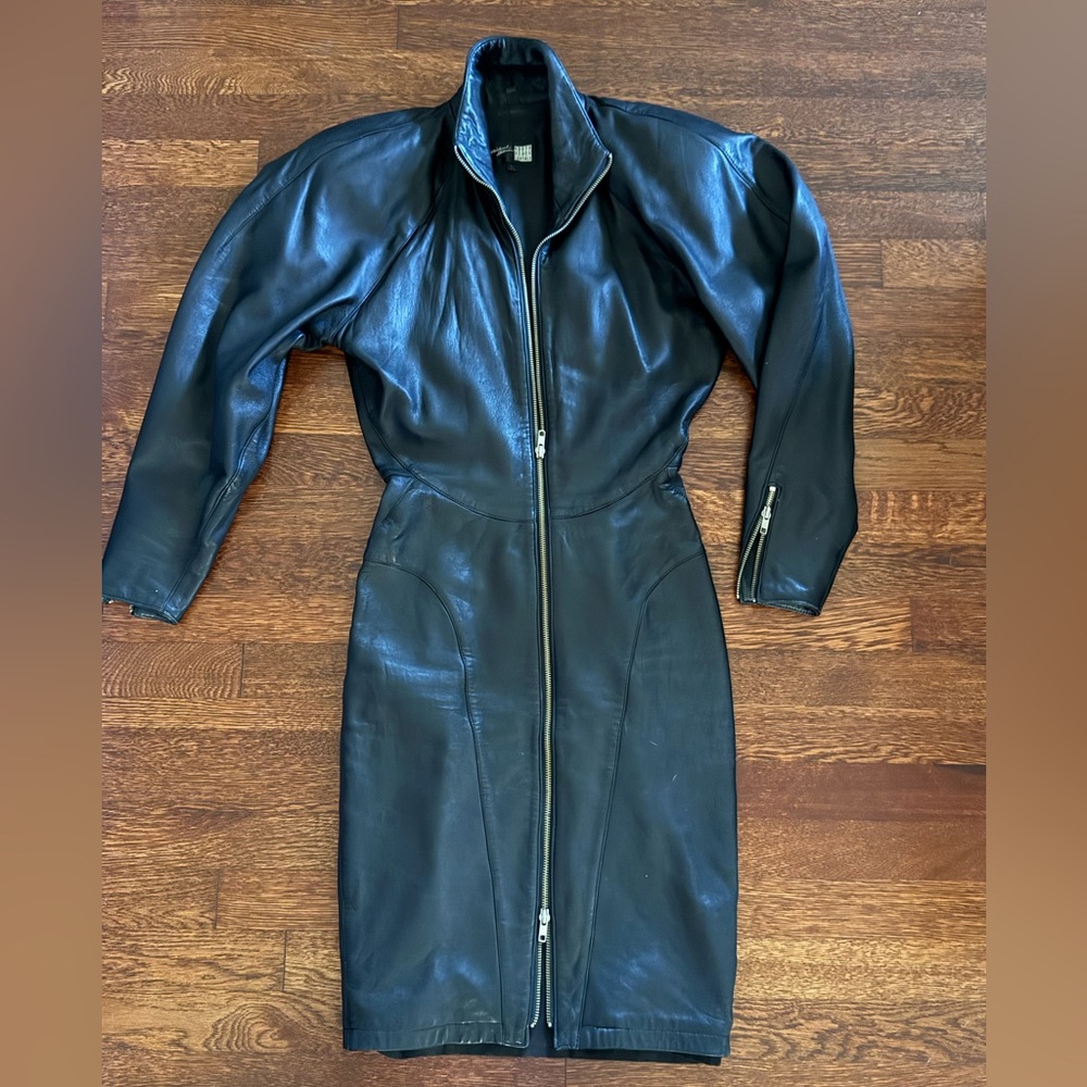 Michael Hoban vintage leather dress